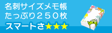 名刺サイズメモ帳 たっぷり250枚